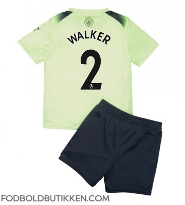 Manchester City Kyle Walker #2 Tredjetrøje Børn 2022-23 Kortærmet (+ Korte bukser)